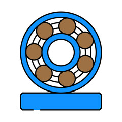 bearings skate sport line icon vector. bearings skate sport sign. isolated symbol illustration