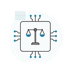 The Role of Ethics in AI Development Vector Icon Design