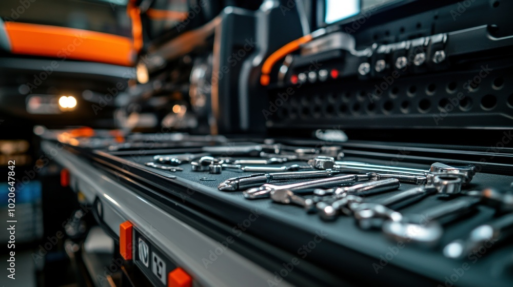 Poster close-up of a toolbox with various tools