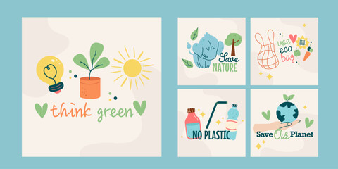 Social media instagram post eco friendly