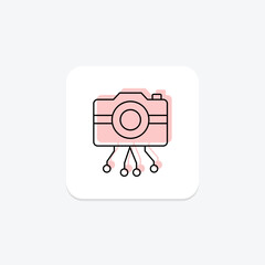 Ai Camera color shadow thinline icon , vector, pixel perfect, illustrator file