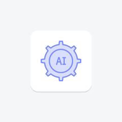 Automatic System duotone line icon , vector, pixel perfect, illustrator file