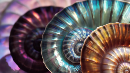 spiral nautilus shell Generative AI