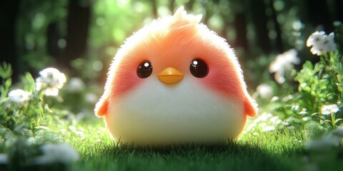 Adorable Tiny Yellow Bird in the Wild