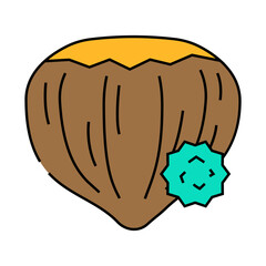 tree nuts allergen free product food line icon vector. tree nuts allergen free product food sign. isolated symbol illustration