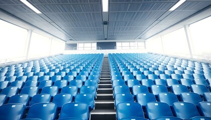 Obraz premium Blue empty sport stadium arena seats
