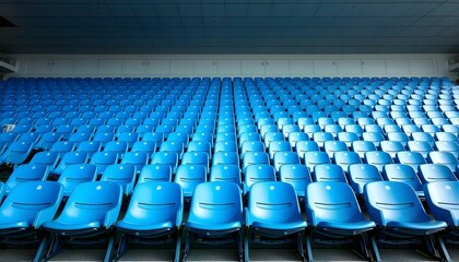 Obraz premium Blue empty sport stadium arena seats