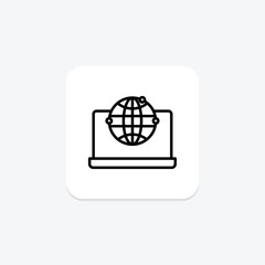 World Working line icon , vector, pixel perfect, illustrator file
