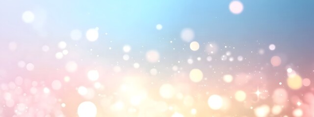 Obraz premium Blurred background in pastel colors, with a gradient of blue and pink, light sky blue and soft yellow