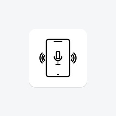 Voice Assistant line icon , vector, pixel perfect, illustrator file