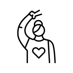 Queer line icon. LGBT society