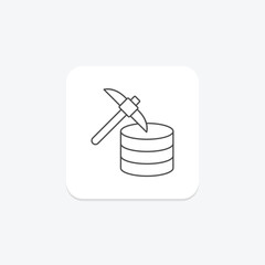 Data Mining thinline icon , vector, pixel perfect, illustrator file