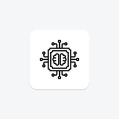 Machine Learning line icon , vector, pixel perfect, illustrator file