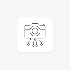 Ai Camera thinline icon , vector, pixel perfect, illustrator file