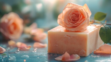 Skin care natural crafted handmade soap with chamomile