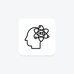 Cognitive Thinking line icon , vector, pixel perfect, illustrator file