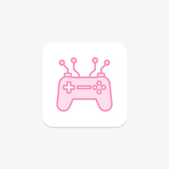 Ai Joystick duotone line icon , vector, pixel perfect, illustrator file