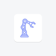 Robot Arm duotone line icon , vector, pixel perfect, illustrator file