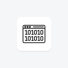 Binary Network line icon , vector, pixel perfect, illustrator file