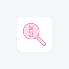 Genetic Analysis duotone line icon , vector, pixel perfect, illustrator file