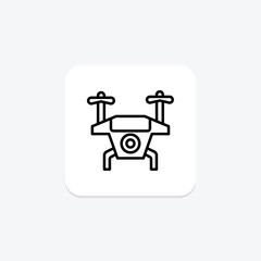 Ai Drone line icon , vector, pixel perfect, illustrator file