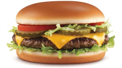 Delicious Cheeseburger with Fresh Ingredients