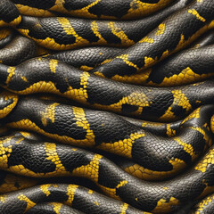 Obraz premium Realistic illustration of snake body with shiny skin patern.