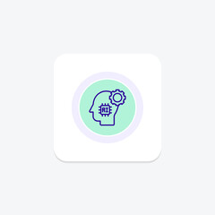 Artificial Intelligence color circle icon , vector, pixel perfect, illustrator file