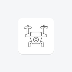 Ai Drone thinline icon , vector, pixel perfect, illustrator file
