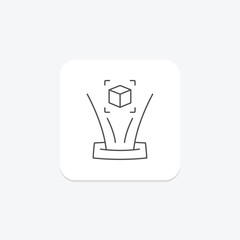 Hologram thinline icon , vector, pixel perfect, illustrator file