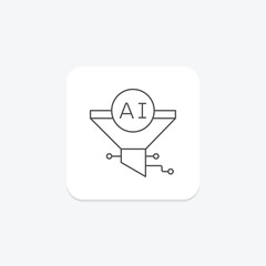 Ai Filter thinline icon , vector, pixel perfect, illustrator file
