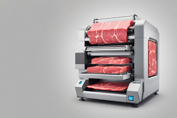 illustrazione di stampante di carne sintetica