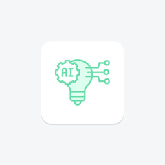 Ai Driven Innovation duotone line icon , vector, pixel perfect, illustrator file