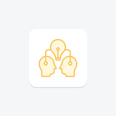 Transfer Learning duotone line icon , vector, pixel perfect, illustrator file