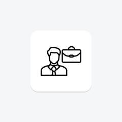 Ai Career line icon , vector, pixel perfect, illustrator file