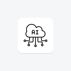 Cloud Computing line icon , vector, pixel perfect, illustrator file