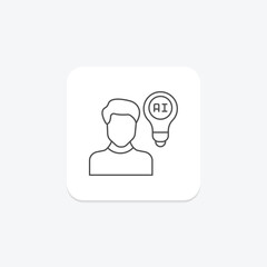 Ai Skill thinline icon , vector, pixel perfect, illustrator file