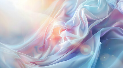 Obraz premium Dynamic Abstract Composition with Ribbons and Vibrant Wave Brush Strokes 