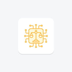 Ai Ethics duotone line icon , vector, pixel perfect, illustrator file