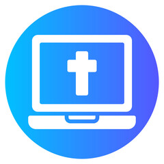 Obraz premium laptop gradient icon