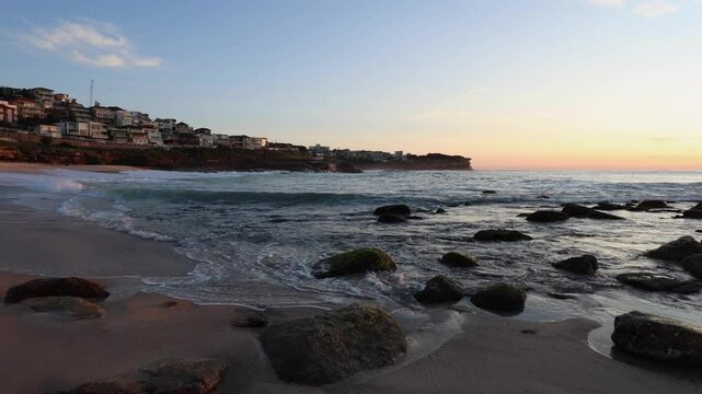 Beautiful morning view from Bronte Beach, Sydney, Australia.