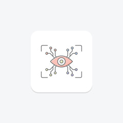 Ai Vision lineal color icon , vector, pixel perfect, illustrator file