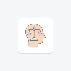 Ai Bias Mitigation lineal color icon , vector, pixel perfect, illustrator file