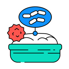 yeast allergen free product food line icon vector. yeast allergen free product food sign. isolated symbol illustration