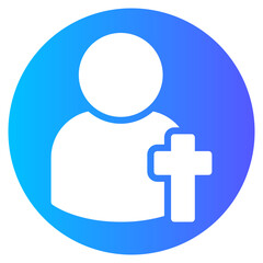 Obraz premium user gradient icon