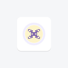 Ai Vision color circle icon , vector, pixel perfect, illustrator file