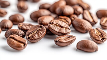 Naklejka premium The Coffee Beans on Surface