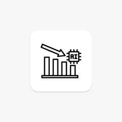 Ai Trend line icon , vector, pixel perfect, illustrator file