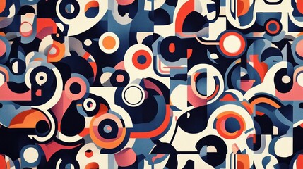 Fototapeta premium A full background featuring a repetitive pattern of abstract objects, creating a visually striking and seamless design