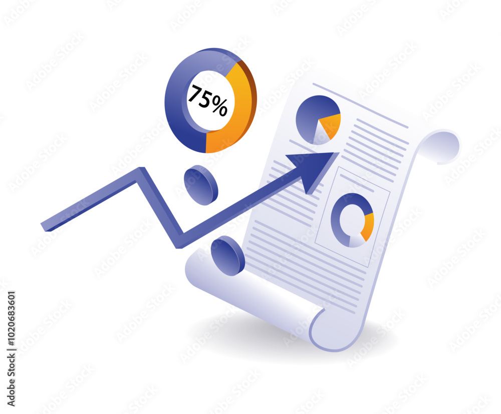Poster percentage graph data analysis business development